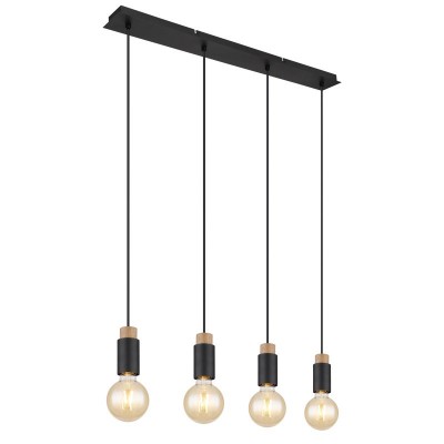 Lustra 4L design industrial Matti negru