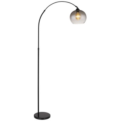 Lampadar, lampa de podea design modern Newcastle negru, fumuriu