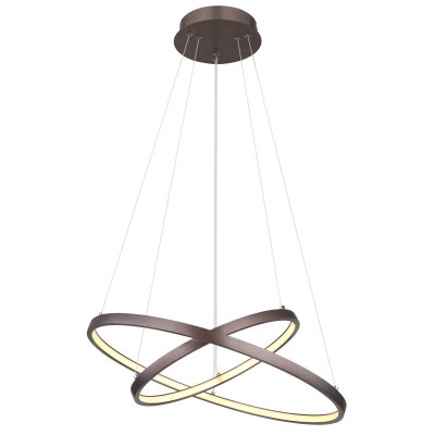 Lustra LED suspendata design modern Ralph cafea 51cm