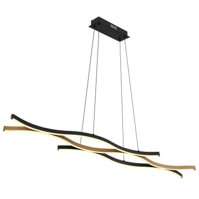 Lustra LED suspendata design modern Geronimo negru, maro