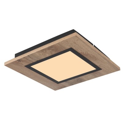 Plafoniera LED design industrial Lea negru, maro