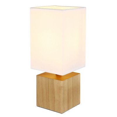 Veioza, lampa de masa design modern Valentino natur, alb