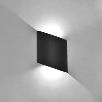 Aplica LED de perete iluminat exterior ambiental IP54 SOCHI gri inchis