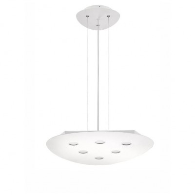 Lustra LED suspendata design modern Triangolo alba