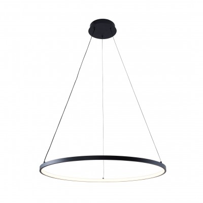 Lustra LED moderna design circular BRENO negru 60cm