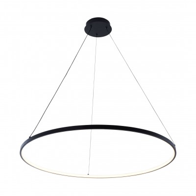 Lustra LED moderna design circular BRENO negru 80cm