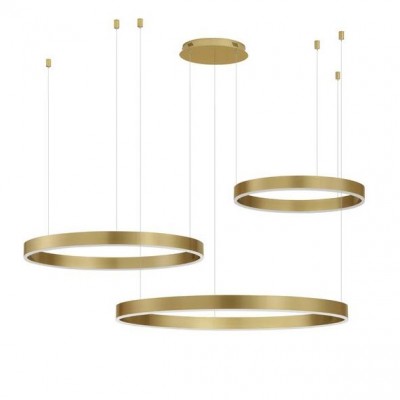 Lustra LED dimabila design circular MOTIF 3 ring auriu