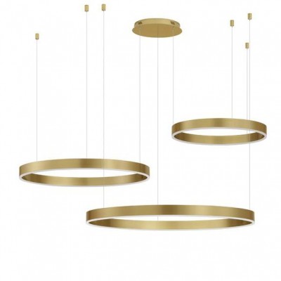 Lustra LED dimabila design circular MOTIF 3 ring auriu