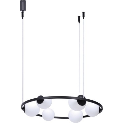 Lustra suspendata cu 6 surse de lumina ORBIT