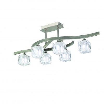 Lustra aplicata design modern CUADRAX 6L nickel 