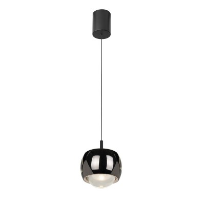 Pendul LED design modern ROLLER crom negru