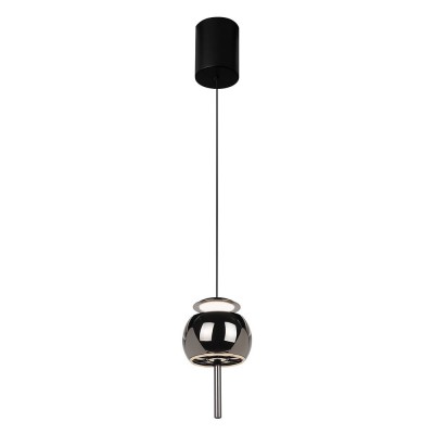 Pendul LED design modern ROLLER crom negru