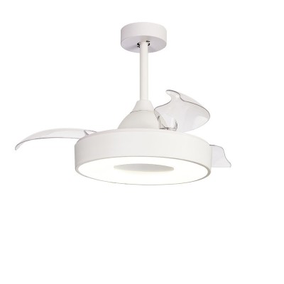 Lustra LED cu Ventilator si telecomanda Mini COIN alb