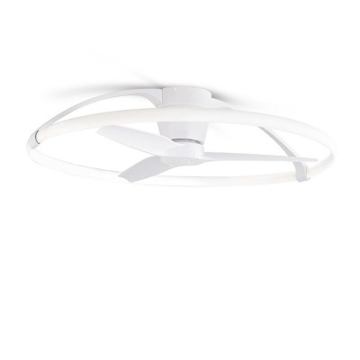 Lustra LED Smart cu Ventilator si telecomanda NEPAL alb