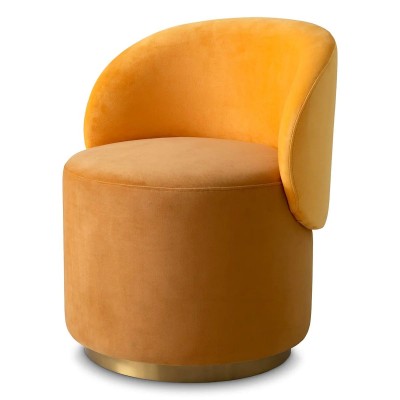Fotoliu pivotant modern design LUX Chair Greer, Savona yellow