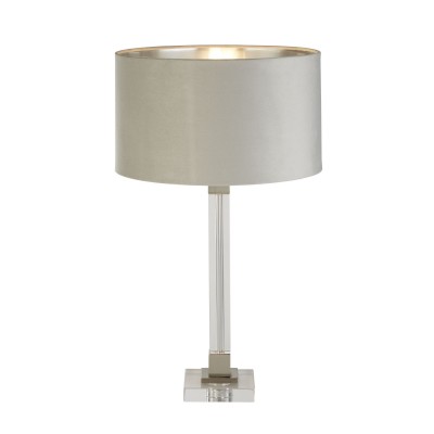 Veioza/Lampa de masa design modern Scarborough, nickel, gri