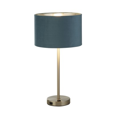 Veioza/Lampa de masa design modern Finn, nickel, teal