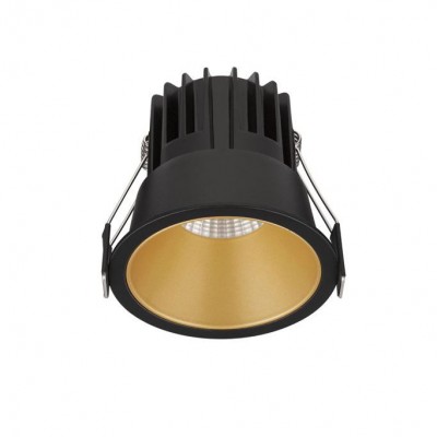 Spot LED incastrabil tavan fals / plafon LUELA 3000K negru/auriu