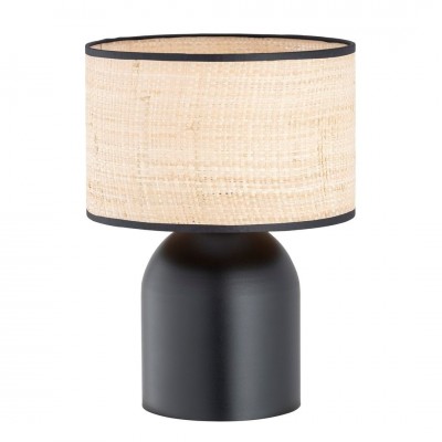 Veioza/Lampa de masa design decorativ Aspen negru/ratan