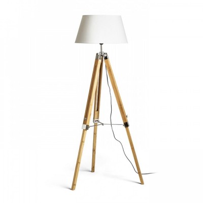 Lampadar/Lampa de podea cu trepied din lemn design decorativ ALVIS/AMBITUS