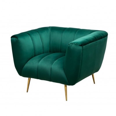 Fotoliu design elegant Noblesse, verde smarald