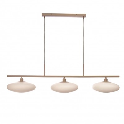 Lustra suspendata design modern Sapporo 3 alb/sand