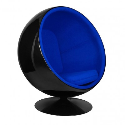 Fotoliu pivotant design exclusivist BALL Black-Blue