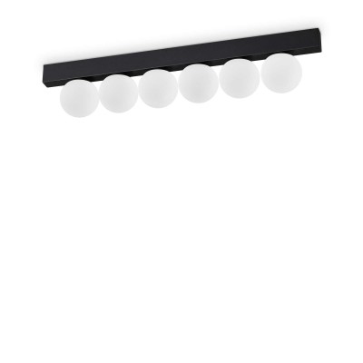 Plafoniera LED design minimalist Ping pong pl6 negru