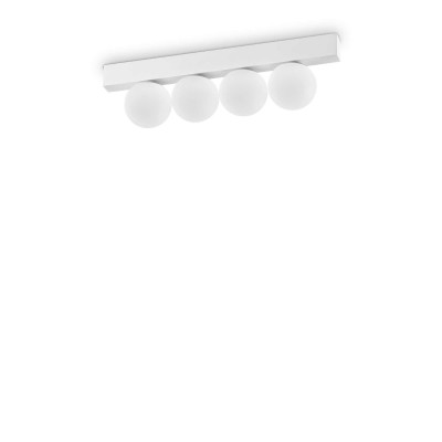 Plafoniera LED design minimalist Ping pong pl4 alba