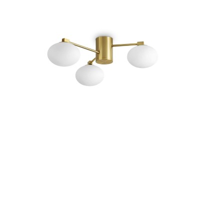 Lustra aplicata design modern Hermes pl3 d60 alama/alba