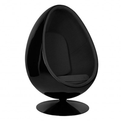 Fotoliu pivotant ultra-modern Egg negru