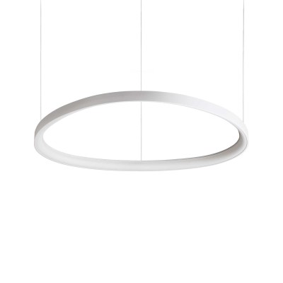 Lustra LED suspendata design circular Gemini sp d081 dali/push alb