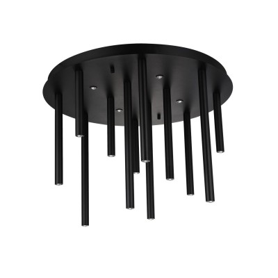 Plafoniera LED dimabila moderna ILIOS 12 top negru