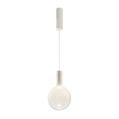 Lustra/Pendul LED design decorativ Nebula 20cm alb