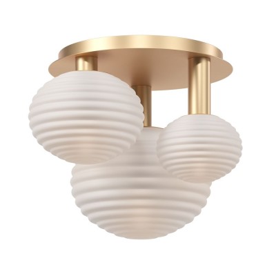 Plafoniera design modern decorativ Reels 3L auriu/alb