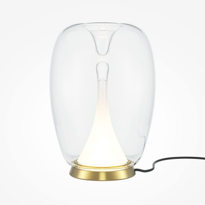Veioza LED / Lampa de masa design decorativ Splash auriu/transparent