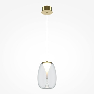 Pendul LED  design decorativ Splash auriu/transparent