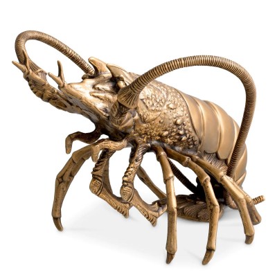 Obiect decorativ din alama masiva design LUX Lobster