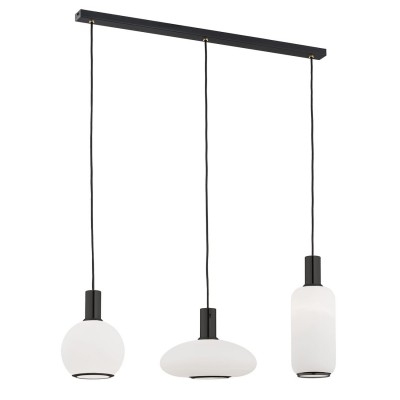 Lustra cu 3 pendule design modern SAGUNTO, negru