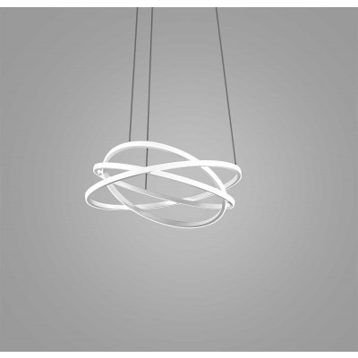 Lustra LED circulara design modern ATIA 65cm alb sau negru