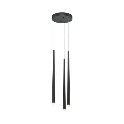 Lustra LED cu 3 pendule stil minimalist modern Cascade negru