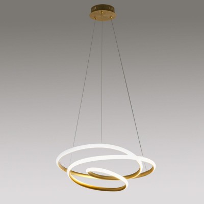 Lustra LED design modern Diva 85cm, auriu, alb sau titan