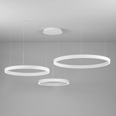 Lustra LED circulara cu 3 inele 96/80/60cm CRISEIDE alb, negru sau auriu