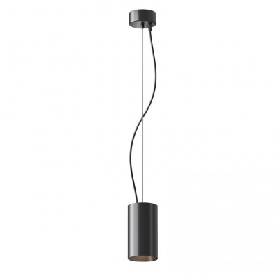 Pendul LED iluminat design tehnic Efir D-7,5cm 15W negru