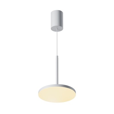 Lustra/Pendul LED iluminat design tehnic Plato D-18,5cm alb