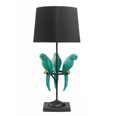 Veioza, Lampa de masa Wildlife Papagal 75cm, turcoaz