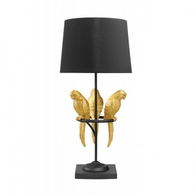 Veioza, Lampa de masa Wildlife Papagal 75cm, auriu