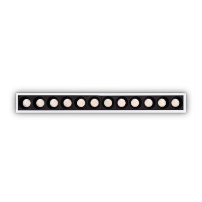 Spot dreptunghiular / Proiector LED incastrabil Lika fi slim 20w 3000k, negru/alb