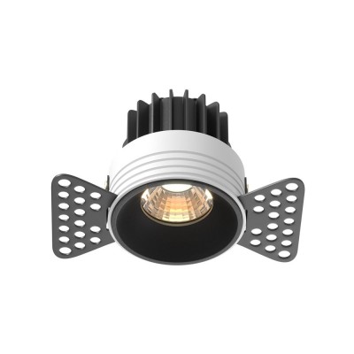Spot LED incastrabil design tehnic Round  D-9,6cm negru