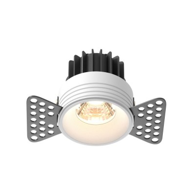 Spot LED incastrabil design tehnic Round  D-9,6cm alb